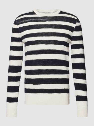 Gebreide pullover met streepmotief, model 'printed stripe knitter'