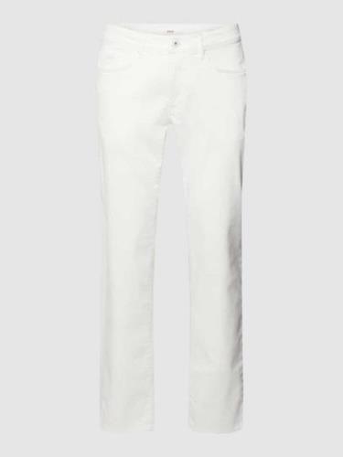 Straight fit jeans met labelpatch, model 'Cadiz'