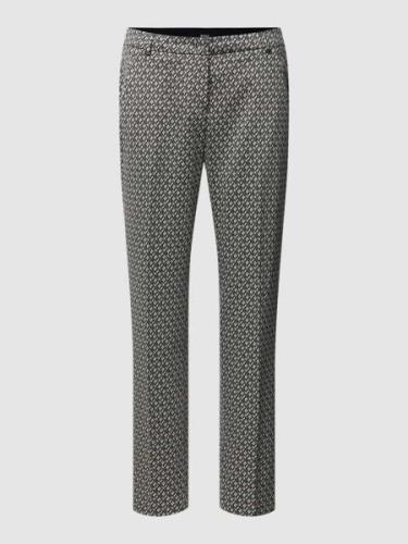 Stoffen broek met all-over motief, model 'MARON'