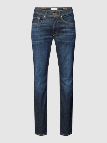 Slim fit jeans met contrastnaden, model 'CHRIS'