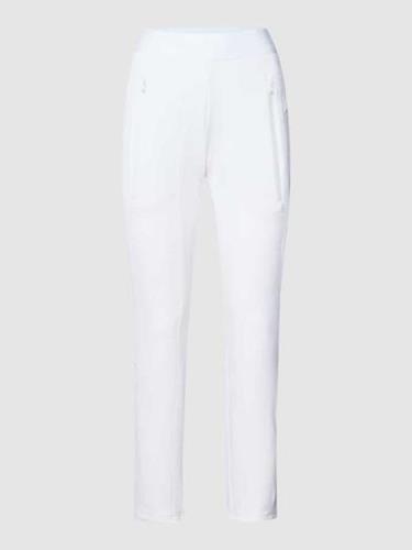 Skinny fit broek met elastische band met logo, model 'Jordi'