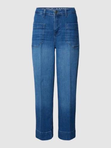 Wide leg jeans met persplooien, model 'MIRU'