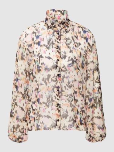 Blouse met all-over motief, model 'CAMICIA'