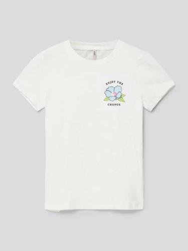 T-shirt met bloemenprint, model 'FLOWERS'