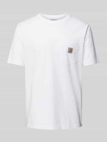 T-shirt met labelpatch, model 'POCKET'