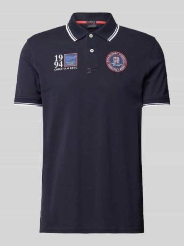 Regular fit poloshirt met labelbadges