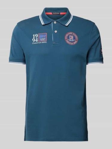 Regular fit poloshirt met labelbadges