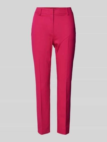 Slim fit stoffen broek met riemlussen, model 'CECCO'