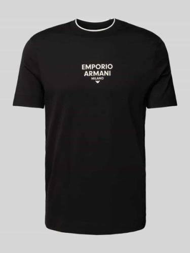 T-shirt met labelprint