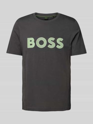 T-shirt met labelprint