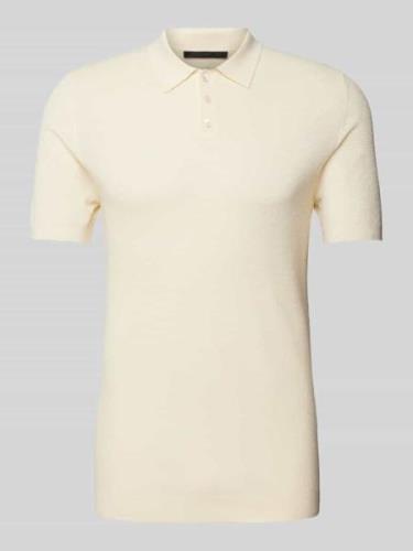 Slim fit poloshirt met structuurmotief, model 'Triton'