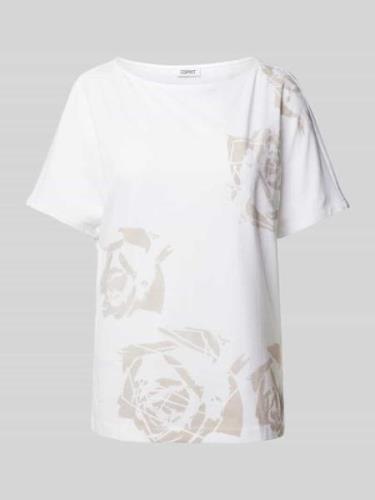 T-shirt met gebloemd motief