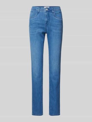 Slim fit jeans met riemlussen, model 'STYLE.MARY'
