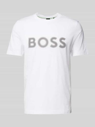 T-shirt met labelprint