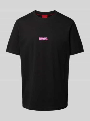 T-shirt met labelprint, model 'Dindion'