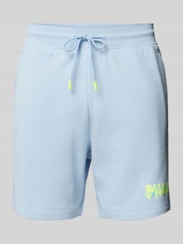 Regular fit sweatshorts met labelprint, model 'Dapalmi'