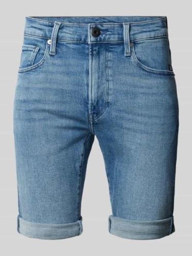Korte slim fit jeans in lichtblauw in 5-pocketmodel