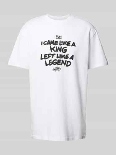 Oversized T-shirt met statementprint, model 'Like a Legend'