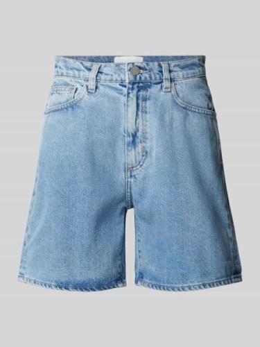 Korte regular fit jeans met logodetail, model 'SHEAARI''