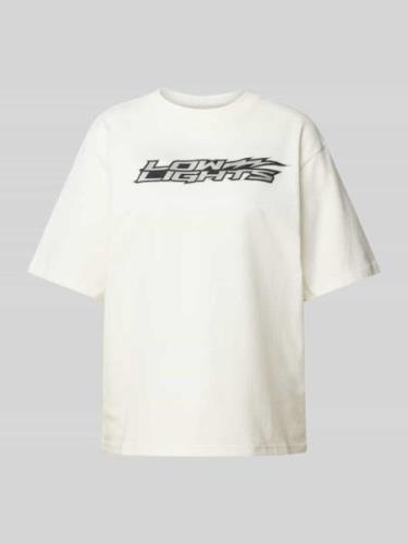 Oversized T-shirt met labelprint, model 'LIGHTNING'