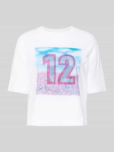 T-shirt met strass-steentjes