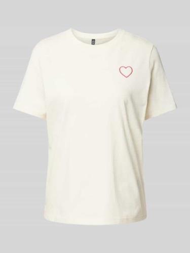 T-shirt met motiefstitching, model 'RIA'