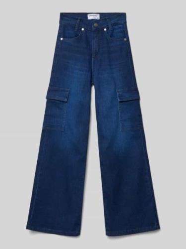 Loose fit jeans met cargozakken