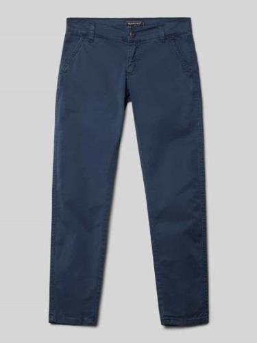 Skinny fit chino met labelpatch, model 'NORMAL'