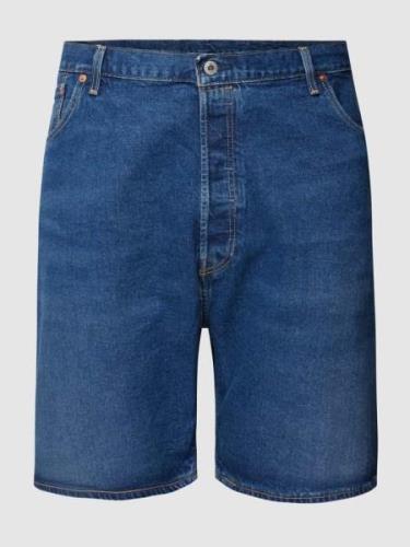 Korte PLUS SIZE jeans met labelpatch, model 'HEMMED'