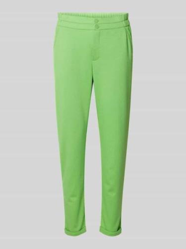 Regular fit stoffen broek met elastische band, model 'NANNI'