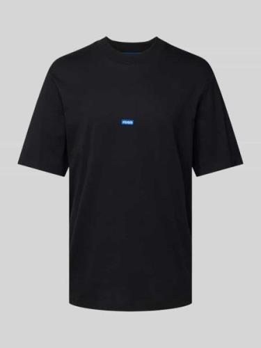 T-shirt met labelpatch, model 'Nieros'