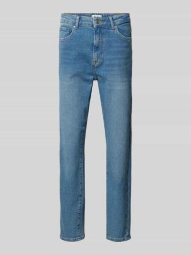High waist jeans met steekzakken, model 'EMILY'