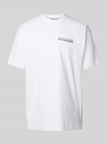 T-shirt met labelprint, model 'Skinny Dippin Cocktail'