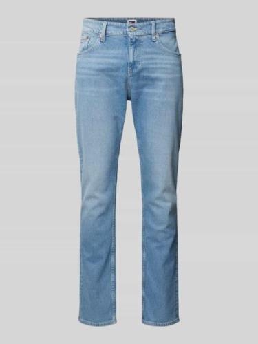 Regular straight fit jeans met labelstitching, model 'RYAN'
