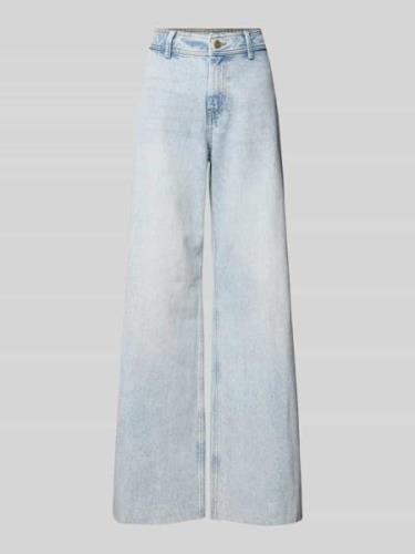 Regular fit jeans met riemlussen, model 'AMY'
