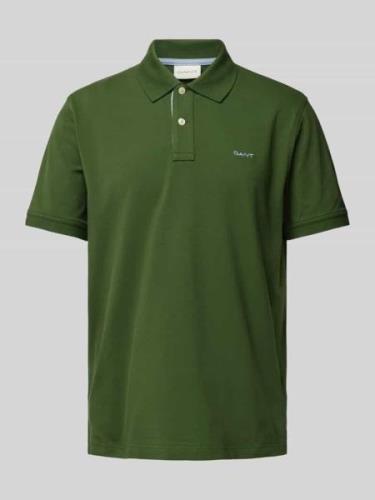 Regular fit poloshirt met labelstitching