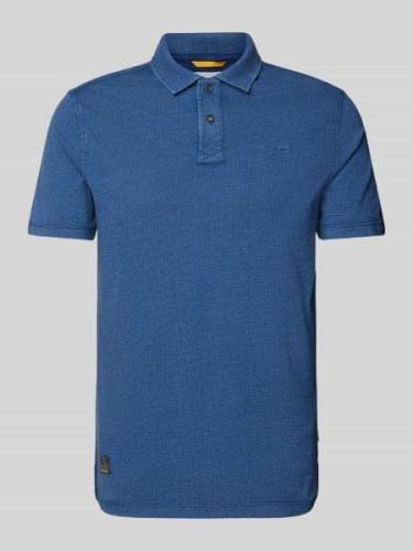 Slim fit poloshirt met fijn gestructureerd motief