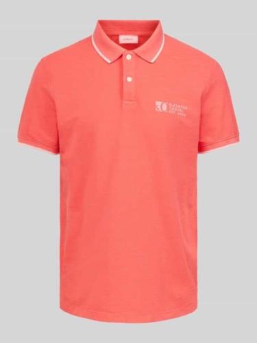 Regular fit poloshirt met labelprint