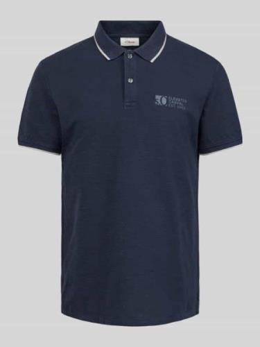 Regular fit poloshirt met labelprint