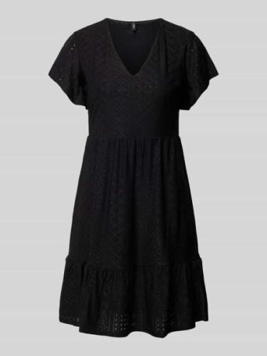 Mini-jurk met V-hals, model 'SANDRA'