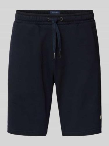 Sweatshorts met labeldetail