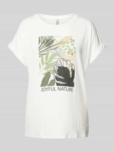 T-shirt met bloemenprint, model 'MARICA'