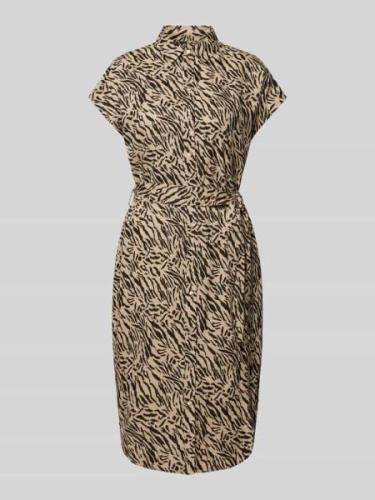 Midi-jurk met all-over print, model 'NYA'