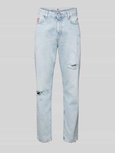 Relaxed tapered fit jeans in destroyed-look, model 'ISAAC'