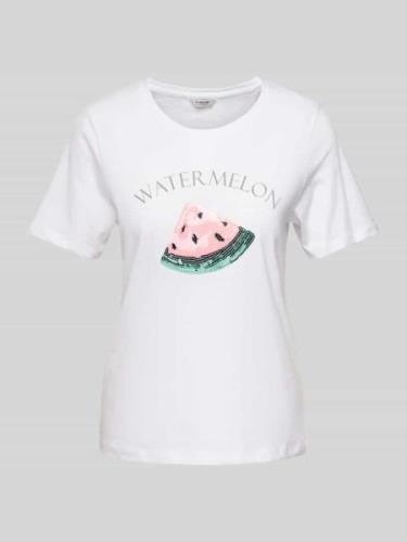 T-shirt met pailletten, model 'Safa'