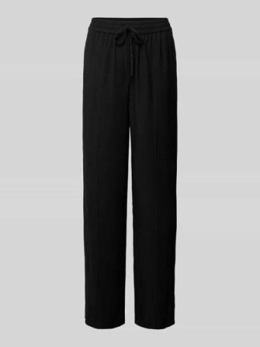 Regular fit stoffen broek met vaste persplooien, model 'Contri'