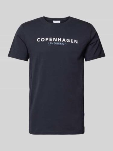 T-shirt met labelprint, model 'Copenhagen'