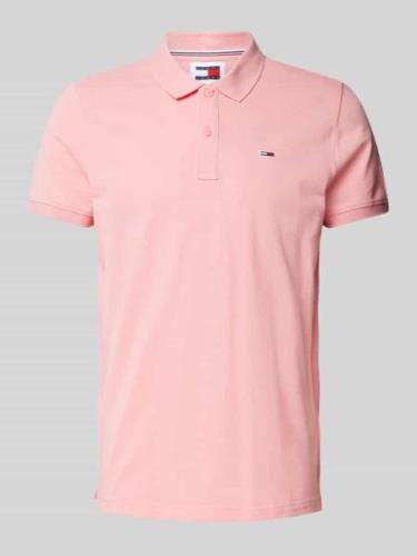 Slim fit poloshirt met logostitching