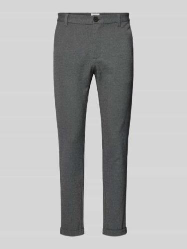 Slim fit stoffen broek met verkort model