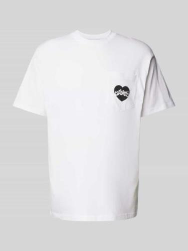 T-shirt met labelprint, model 'AMOUR'